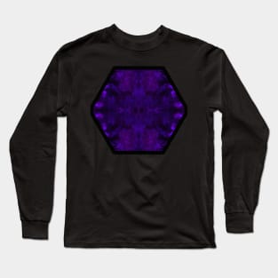 Blue/Purple and Black Ink Blot Long Sleeve T-Shirt